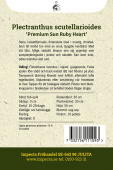 Palettblad ''Premium Sun Ruby Heart'' Impecta dyrkingsanvisninger