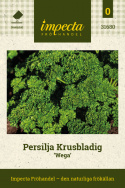 Kruspersille 'Wega', medium krusede blade. Hurtigvoksende, pæne planter med godt udbytte.