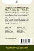 Hageridderspore 'Magic Fountains Cherry White Bee'