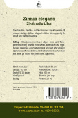 Sinnia ''Zinderella Lilac'' Impecta dyrkingsanvisninger