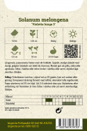 Aubergine ''Violetta lunga 3'', Avlange, purpursvarte frukter med hvitt fruktkjø